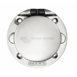 Victron Power Inlet stainless with cover 16A/250Vac (2p/3w)